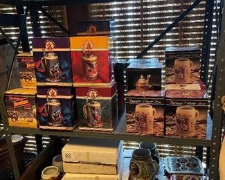 Vintage Anheuser Busch Budweiser Collection of Beer Steins