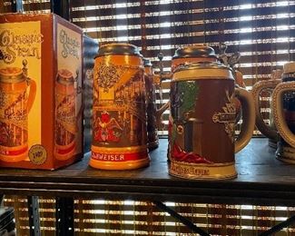 Vintage Anheuser Busch Budweiser Collection of Beer Steins
