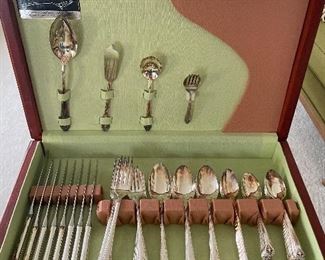 VTG ,Lovely Lady Set Holmes & Edwards Inlaid [IS] Flatware Silver Plate #T20