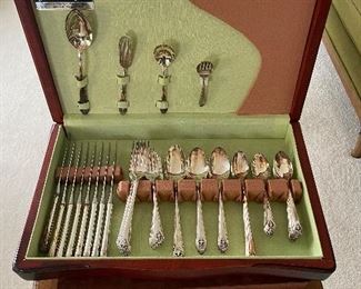 VTG ,Lovely Lady Set Holmes & Edwards Inlaid [IS] Flatware Silver Plate #T20
