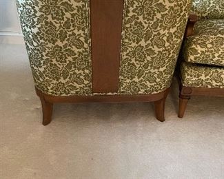 Pair of Mid Century Modern Drexel Upholstered Lounge Chairs 