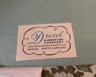 Pair of Mid Century Modern Drexel Upholstered Lounge Chairs 