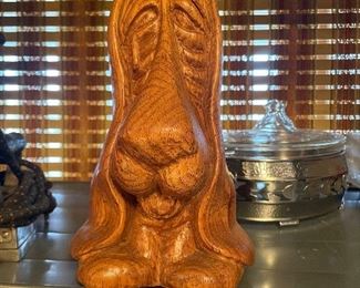 Vintage Sad Crying Dog Basset Hound 