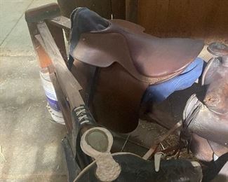English Leather Riding Saddle 