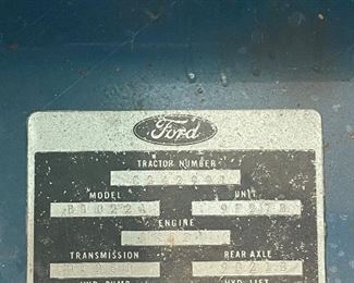 Ford 2000 Tractor Gas