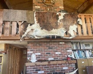 Vintage Real Cowhide Rug