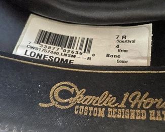 Charlie 1 Horse Lonesome Cowboy Hat Western Size 7