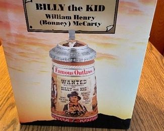 Anheuser-Busch Budweiser Famous Outlaws Billy The Kid Stein  CS597 c.2003