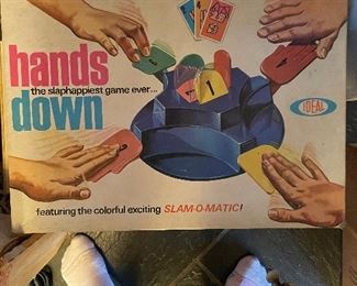 Vintage1964 Hands Down Board Game by Ideal Toy  Original Box Slam-O-Matic
