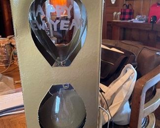 Crate & Barrel Happy New Year Hourglass 