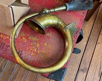 Vintage Antique Car Taxi Circular Horn Brass 