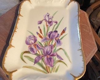 Vintage H&C France Limoges Iris Tray 