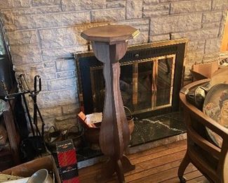 Wooden Pedestal Plant Stand