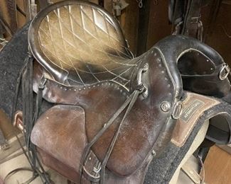 Western Pleasure Leather Saddle 