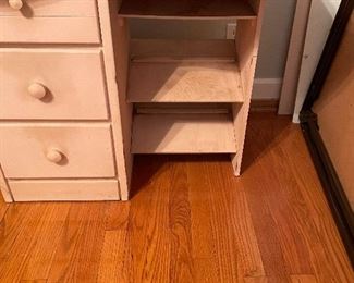 Vintage Kidney Shaped Vanity Table with Glass Top