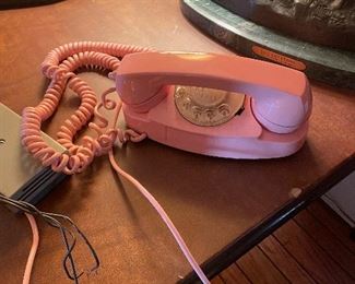 Vintage Pink Princess Rotary Phone
