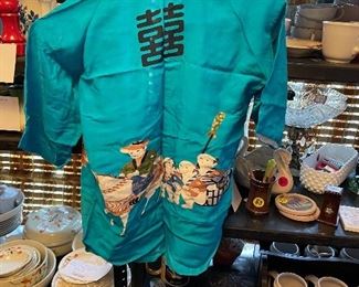 Vintage  Chinese CHILDS Blue Kimono