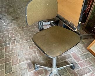 Vintage Armless Swivel Desk Chair