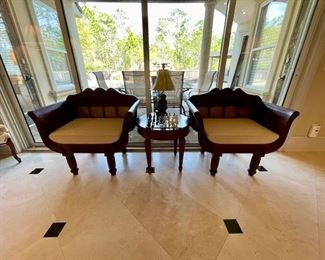 Unique Carved Teak Chairs $495 each