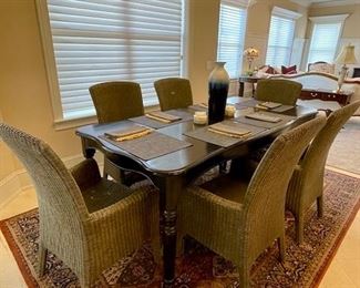 Wicker Dining Chairs Set of 6 $300