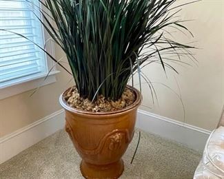 Grass in Large Ceramic Planter $295