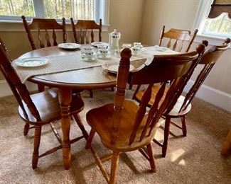 Table w/6 Chairs and leaves $395