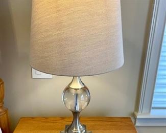 SOLD! Metal & Crystal Lamp $80
