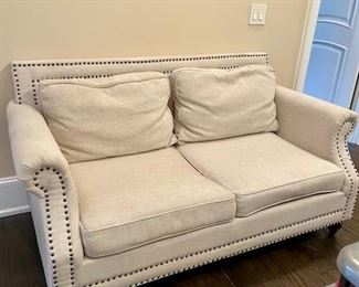 Linen Nailhead Loveseat $375 each