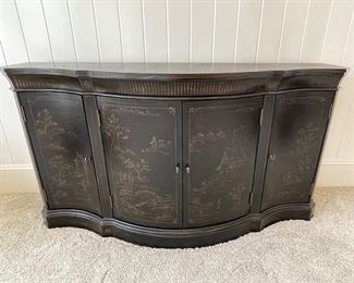 SOLD!!! Ethan Allen Black Asian Style Console $895