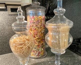 Set of 3 Glass Jars $60