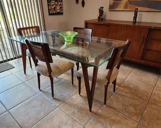 Mid Century Modern dining table and chairs
