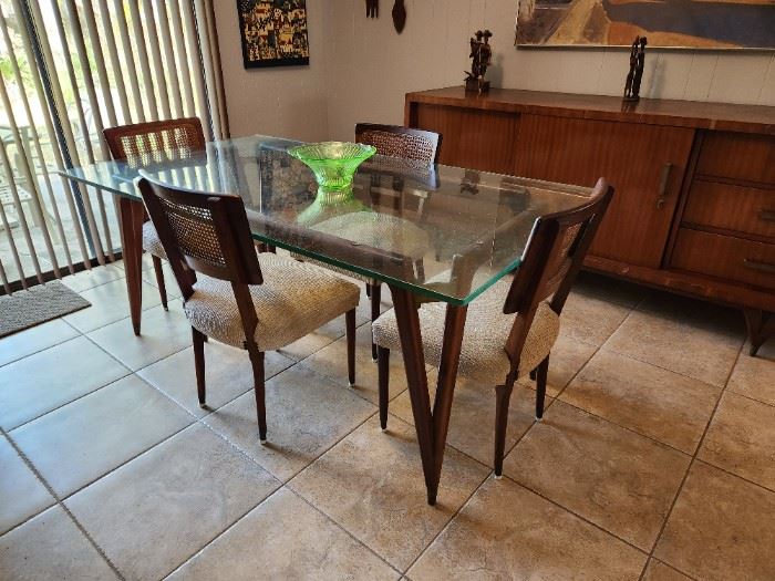 Mid Century Modern dining table and chairs