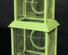 Wood & Metal Birdcage Green
