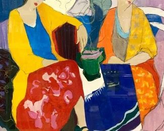 XL TARKAY Signed Two Ladies Silk Screen
