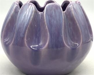 ROYAL HAEGER Purple Floral Motif Ceramics Bowl
