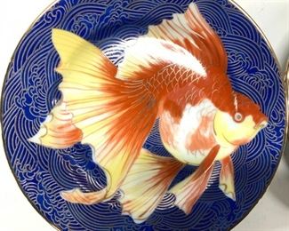 Set 6 Asian Porcelain Fish Plates, Jered Holmes
