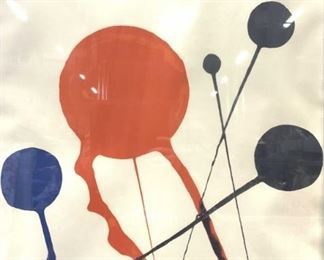 CALDER FL?CHES Galerie Maeght Exhibit Litho
