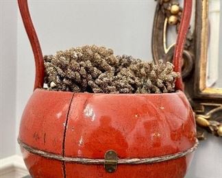 Rice Bucket with Pinecones