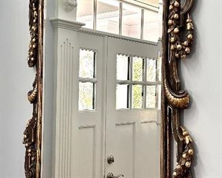 Ornate Black and Gold Gilt Mirror