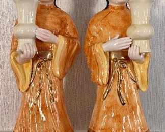 (2) Asian Inspired Candlesticks made in Italy