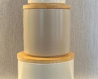 (3) Crate & Barrel Canisters