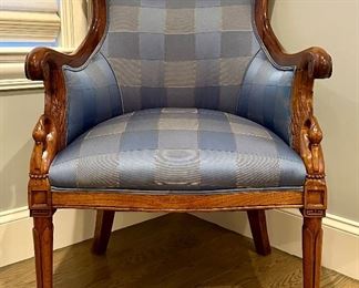 (2) Empire Swan Armchairs  