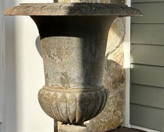 (2) Cast Iron Urns