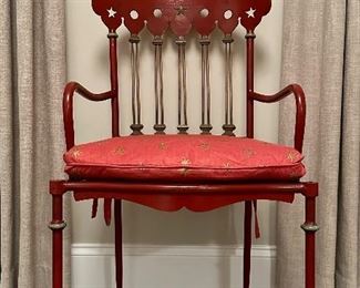 Arts & Crafts Star Chair with Caned Seat