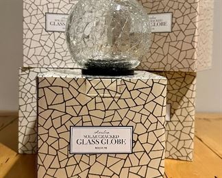 (5) Avalon Solar Cracked Glass Globes