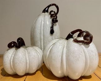 Grandin Road Art Glass Pumpkins
