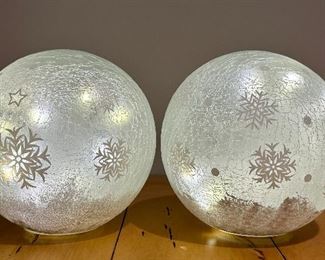 (2) Lighted Snowflake Globes- we have two smaller ones also!