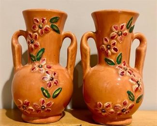 (2) Vintage Shawnee Pottery Bud Vases #875