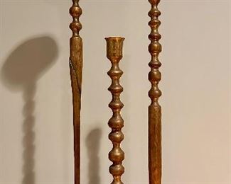 Hessel Studios Hand Hammered Copper Candlesticks