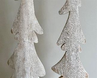 (2) Shabby Chic Xmas Trees